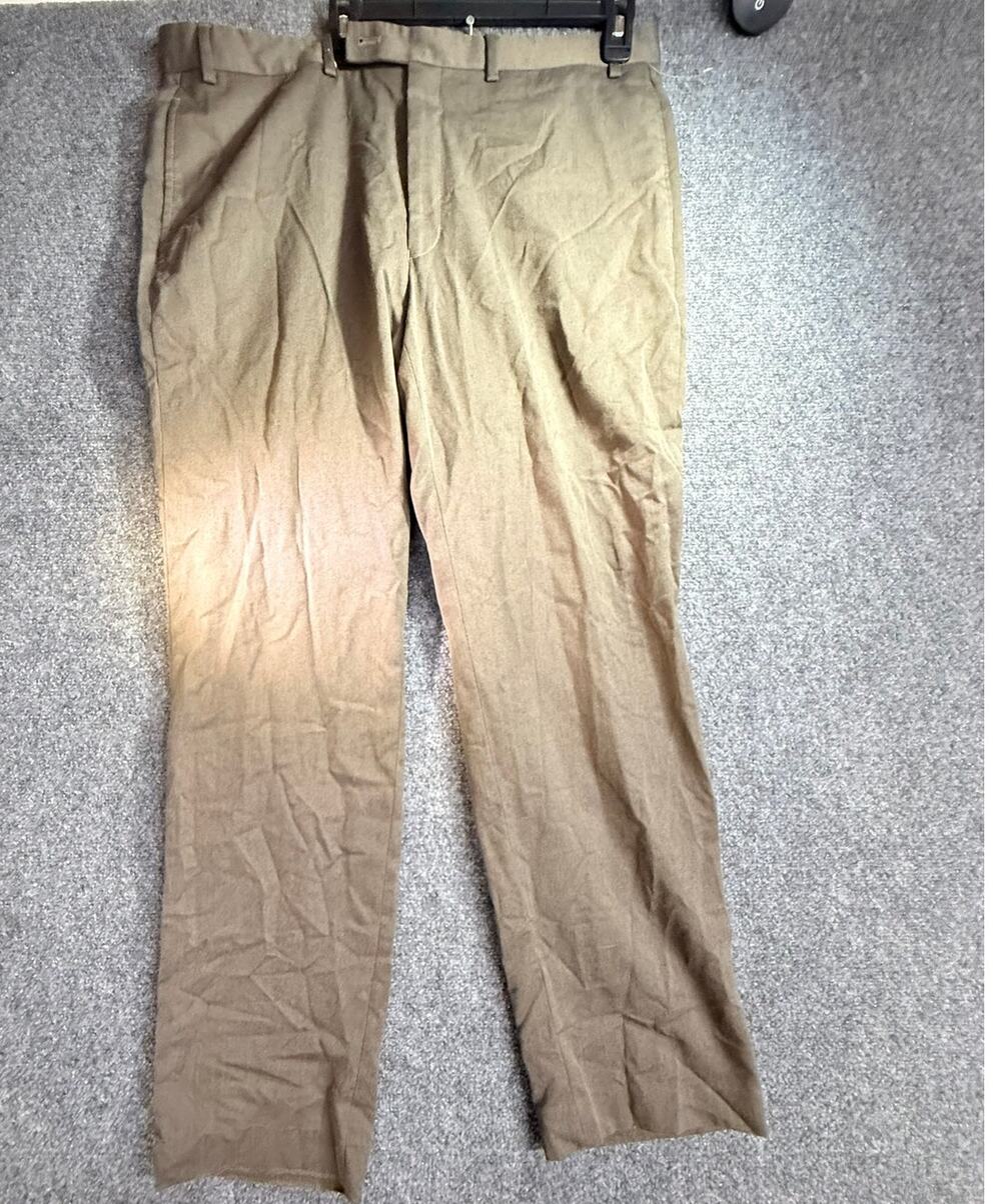 Lauren Ralph Lauren Men's Brown Flat Front Dress Pants Slacks Trousers 38x32